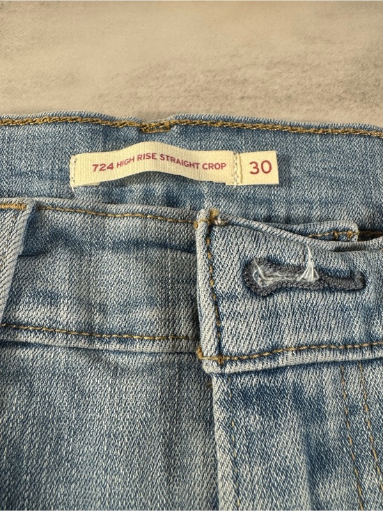 Levi's Pants - Levi's light blue high-rise straight crop jean shorts